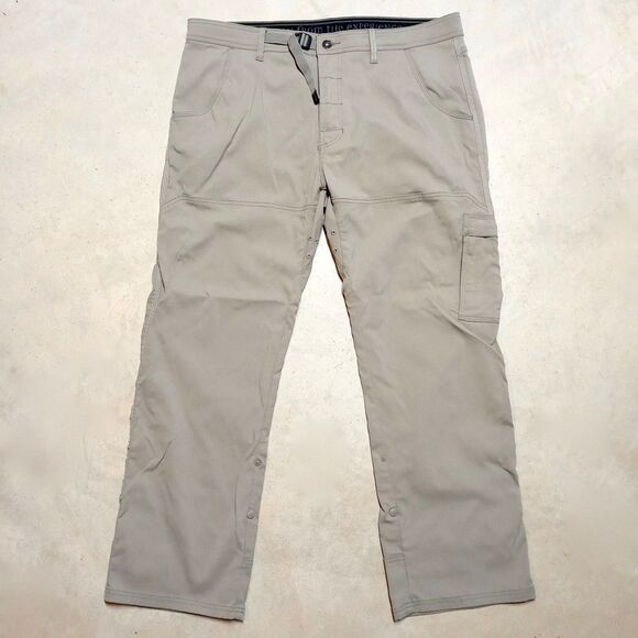 Prana Other - Prana Zion Hiking Pants Mens 38x30 Stretch Belted Vent Roll Up Snap Leg Cargo